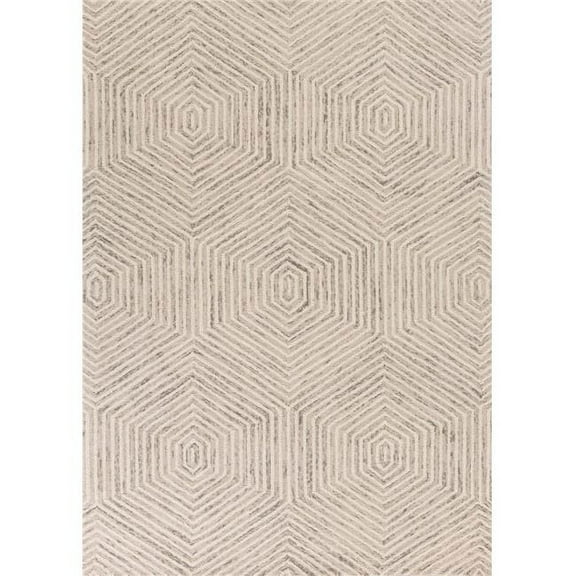 Wool Ivory Area Rug - 5 x 7 ft. - Ivory