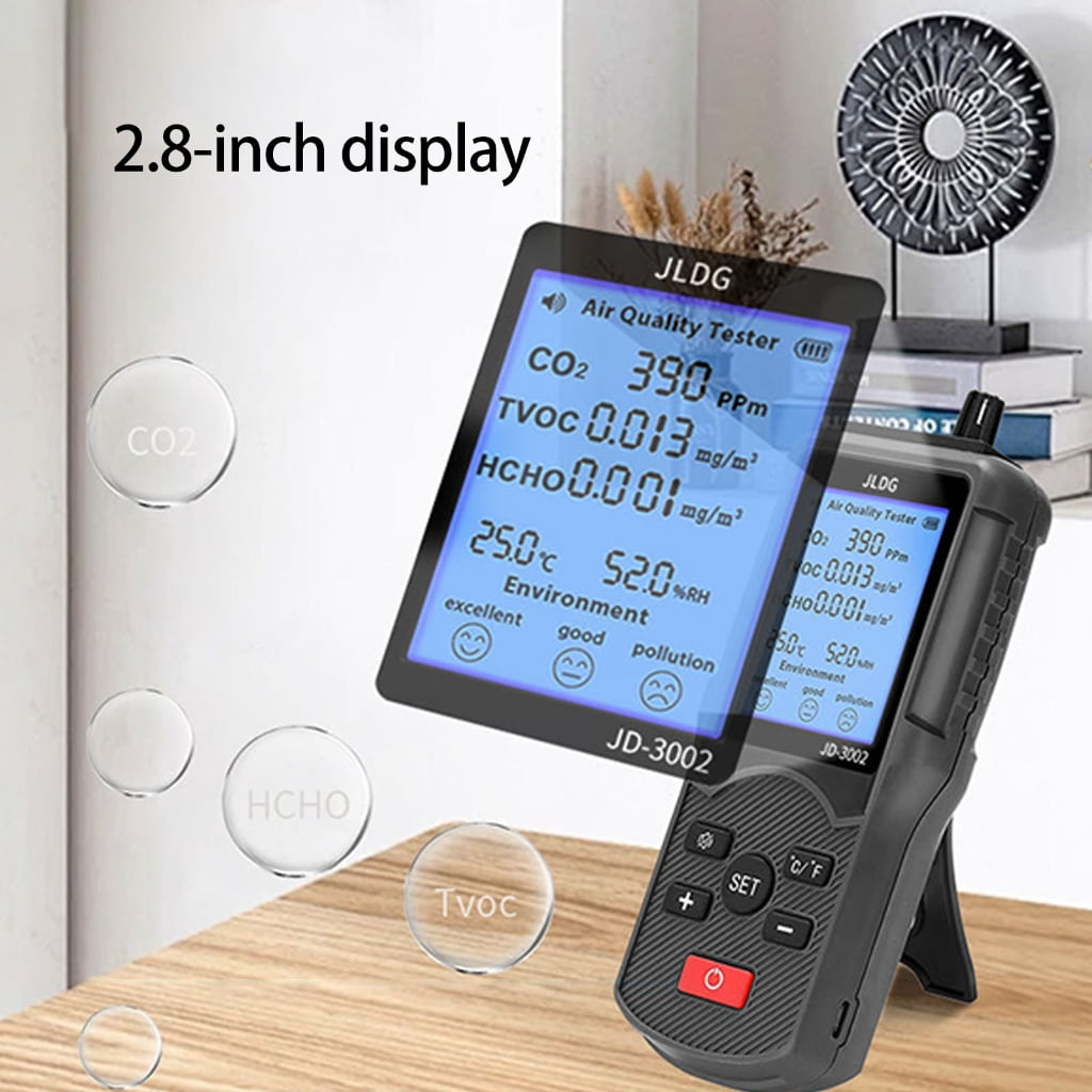 PatungKu Home Air Quality Monitors CO2 Meter CO2 TVOC HCHO Carbon Dioxide Detectors