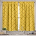thumbnail image 2 of Ambesonne Geometric Valance & Curtain, Irregular Halftone Circle, 55"x24", Earth Yellow and Pale Brown, 2 of 7
