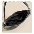 thumbnail image 5 of Retro Classic Clutch Shoulder Tote HandBag with Zipper Closure for Women Cute Clutch Purse and Handbag - Black, 5 of 7