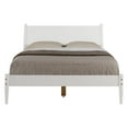 thumbnail image 5 of Camaflexi Mid Century Platform Bed Wood Panel Bed Frame with Headboard, King, White, 5 of 11