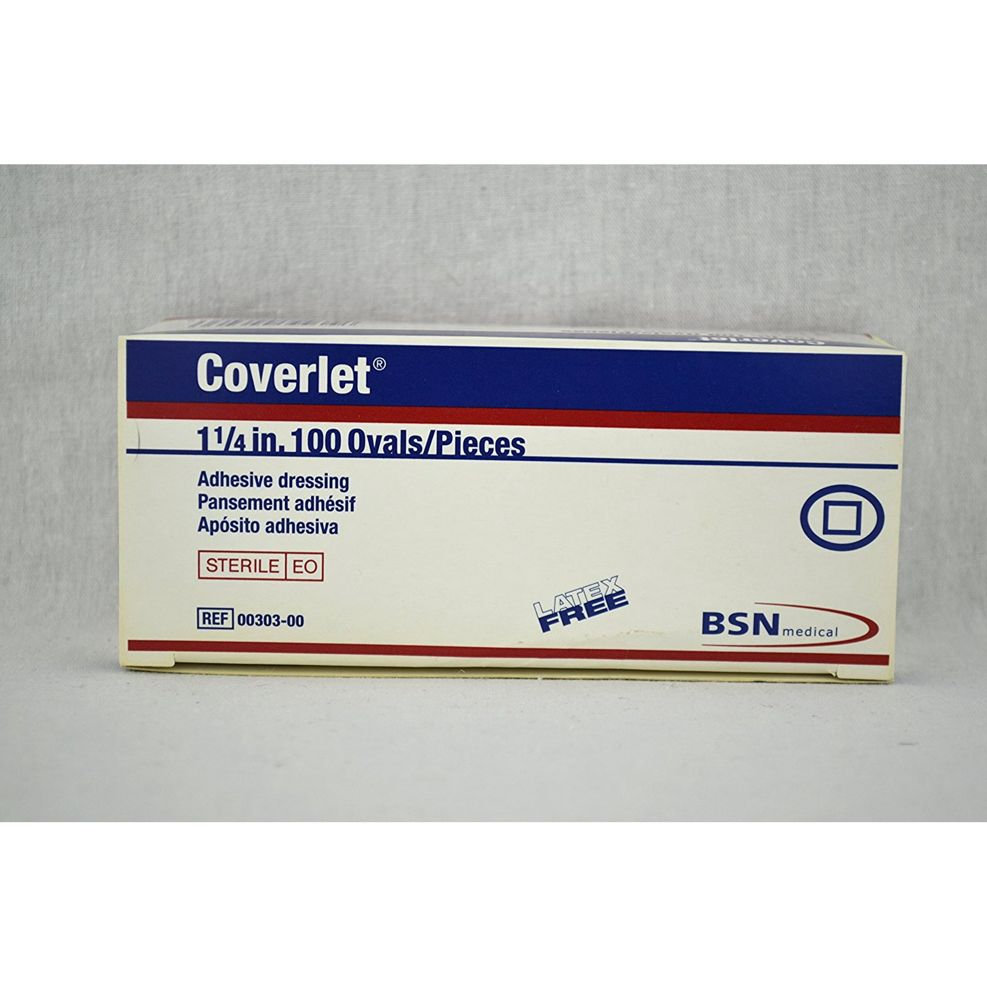 COVERLET OVAL BANDAGES, 1 1/4" (Box of 100)