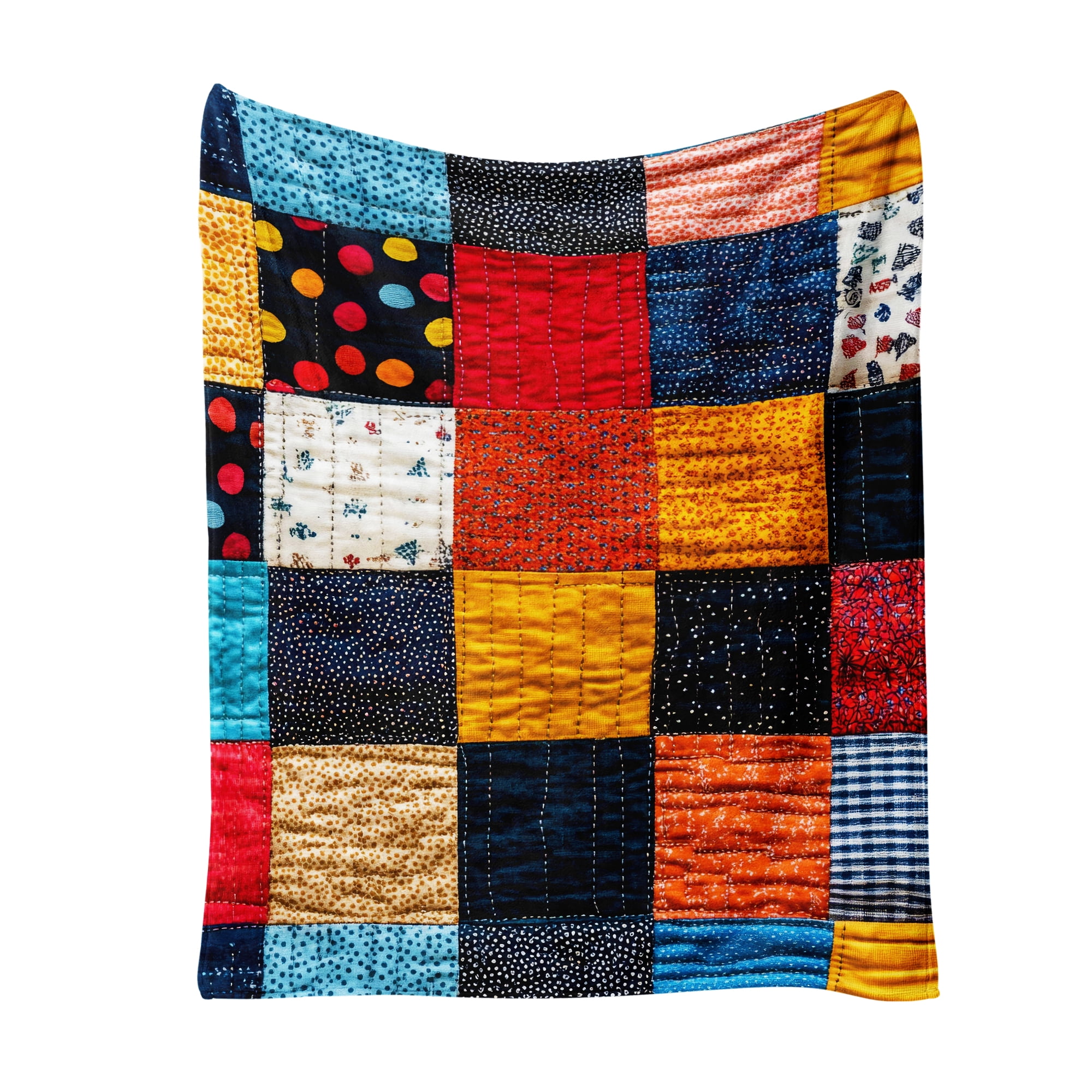 Flannel Fleece Throw Blanket, Soft Large Throw Blanket, Lightweight Cozy Plush Throw Blanket Fit Sofa Bed, 30"x40", Patchwork Floral Pattern