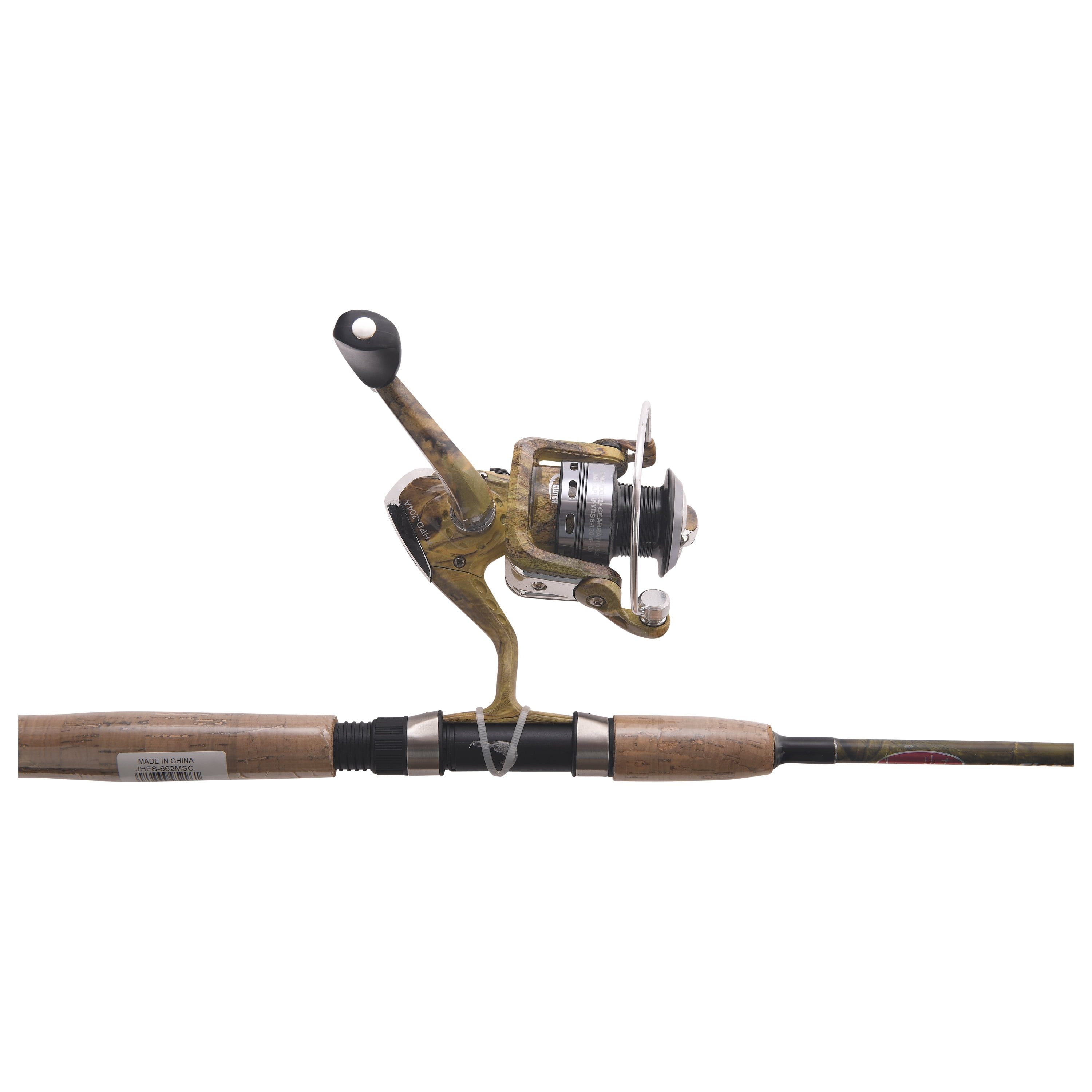 Jimmy Houston Fish Hunter Combo Series 6'6 2 Pc Med W/Fhpd-204a 4b LAR  Reel 