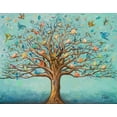 thumbnail image 2 of Pinto, Patricia 32x26 Gold Ornate Wood Framed with Double Matting Museum Art Print Titled - Migration, 2 of 4