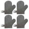 thumbnail image 1 of Minkissy 4Pcs Japanese Exfoliating Towel Sauna Mittens Grey Felt for Sauna Use, 1 of 8