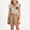 Khaki, variant on Girls All-In-One 5-Piece School Set, Striped Ruffle Top & Pleated Skirt with Bow, Badge & Socks for 2-15 Years Old, Ready-to-Wear Outfit Khaki 14 Years