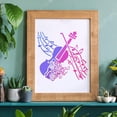 thumbnail image 6 of Music Stencils Template 11.8x11.8 inch Plastic Musical Note Drawing Painting Stencils Square Reusable Violin Stencils for Painting on Wood Floor Wall and Fabric, 6 of 6