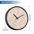 thumbnail image 3 of Indoor 12' Voice-Activated Luminous Decoration Wall Clock With LED Night Light Hearts on Lines, 3 of 8