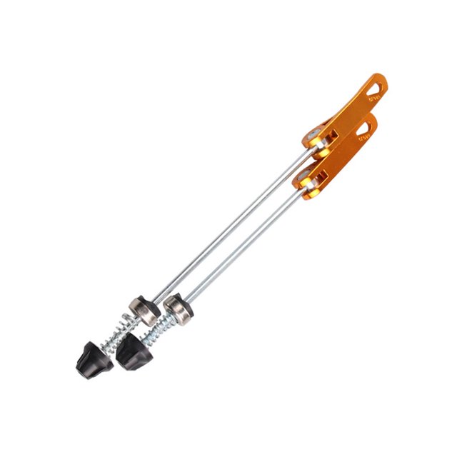 Naiovety Brochetas de liberación rápida estables de acero, 2 uds., varillas de palo de cubo de rueda de buena elasticidad, herramientas de eje de Ciclismo Oro Naiovety OD026394-02