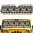 thumbnail image 2 of Yuyamidu Aztec Tribal Windshield Sun Visor Foldable Sunshade Gemoetric Car Sun Shield for 2007-2018 Jeep Wrangler JK JKU & 1997-2006 Jeep Wrangler TJ LJ, 2 of 7