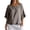 Khaki, variant on Women's Plaid Shirts Crew Neck 3/4 Sleeves Flounce Trim Tees Summer Gingham Tops 1950s Vintage Casual Blouses Red M