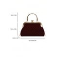 thumbnail image 7 of Women's Vintage Velvet Evening Clutch Bag with Rhinestone Accents and Metal Handle, 7 of 7