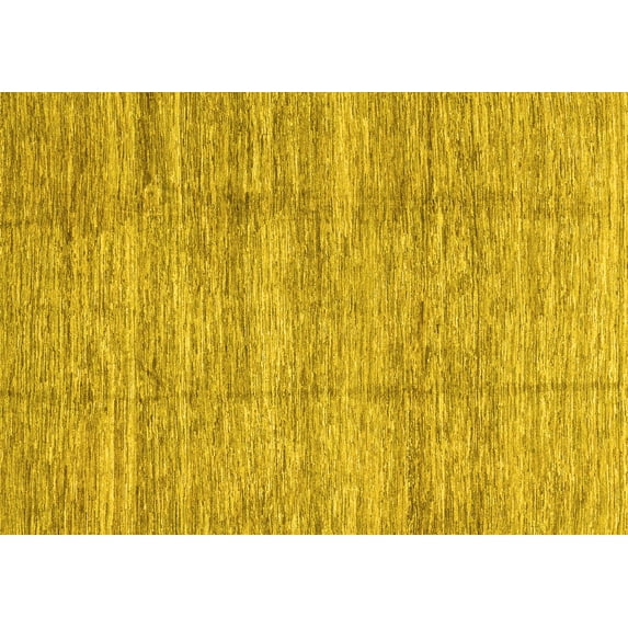 Ahgly Company Indoor Rectangle Abstract Yellow Modern Area Rugs, 5' x 7'