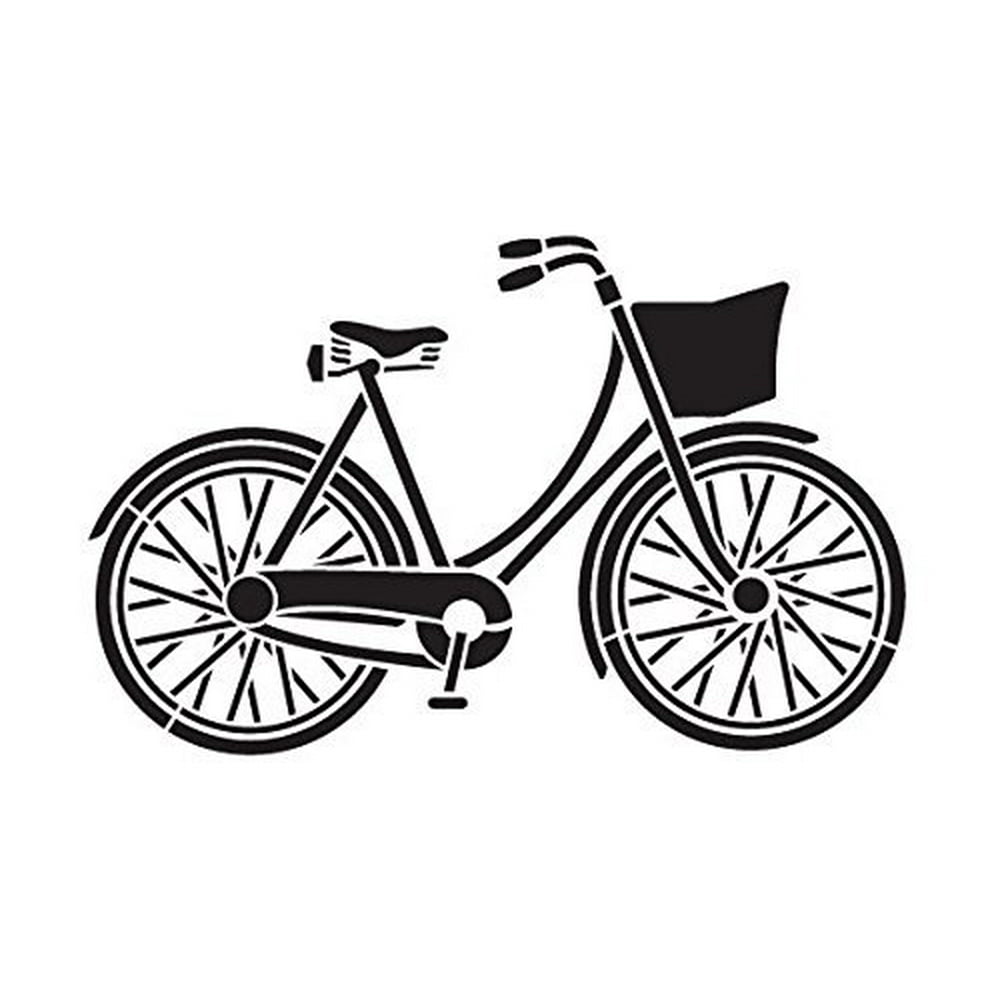 Bicycle Stencil by StudioR12 Fun Vintage Art Reusable Mylar