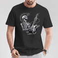 Rock And Roll Skeleton Playing Guitar T-Shirt, Vintage Music Lover Tee ...