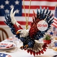 thumbnail image 2 of SLYNSHome 4th of July Hanging Ornaments Eagle Independence Day Decor Acrylic Hanging Pendants Red White Blue Eagle Sign for Party Supplies, 2 of 6