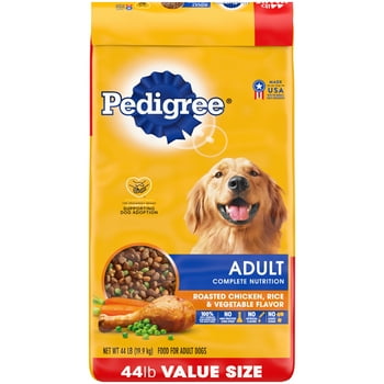 Pedigree Complete tion Roasted Chicken, Rice & Vegetable Dry Dog Food for Adult Dog, 44 lb. Bag