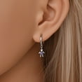 thumbnail image 5 of KUNSIR 925 Sterling Silver Blue &Purple CZ Robot Dangle Hoop Earrings For Women, 5 of 6
