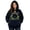 Blue, variant on Stralyhd Christmas Dog Hoodie for Women Santa Cat Carrier Sweatshirt with Pocket Zip Up Dogs Hoodie with Pouch Zip Holiday Hoodies