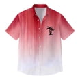 thumbnail image 4 of IWRICH Hawaiian Shirt for Men Tropical Loose Fit Shirt Short Sleeve Casual Button down Holiday Beach Shirts with Pocket Watermelon Red XL, 4 of 4