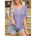 thumbnail image 2 of Womens Fashion Tops Cute Puff Sleeve Blouses for Women Dressy Casual Spring Summer Clothes Outfits for 2024, 2 of 9
