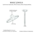 thumbnail image 5 of Rosec Jewels Lab Created Diamond Solitaire Ring - 6x8 mm Oval Engagement Ring - EF-VS Grade, 925 Sterling Silver, US 4.00, 5 of 8