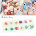 thumbnail image 6 of Gustavedesign 12 Colors Nail Dried Flowers, 3D Nail Art Sticker DIY for Tips Manicure Decor Mixed Accessories, Starry Leaves Flower Box Set, 6 of 8