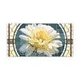 thumbnail image 4 of White Calendula Flower Mosaic In Stained Glass Canvas Wall Art for Home Decor Ready-to-Hang, 4 of 13