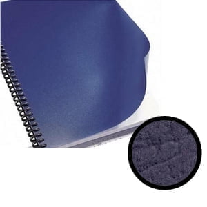 GBC 8-1/2" x 11" Navy Grain Report Covers, 50 Count