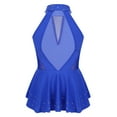 thumbnail image 2 of YONGHS Kids Girls Sparkly Rhinestone Ice Figure Skating Dress Ballet Dance Skirted Leotard Blue 16, 2 of 7