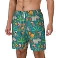 thumbnail image 2 of Uemuo Jungle Animals Pattern Mens Swim Trunks Quick Dry Board Shorts with Mesh Lining, Stretch Beach Shorts Quick Dry No-Chafing Board Shorts-XX-Large, 2 of 9