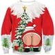 thumbnail image 3 of Sudadera con capucha para hombre de otoño e invierno con estampado 3D de Papá Noel, suéter divertido, parodia, moda, deportes callejeros, jersey informal para hombre, 3 of 5