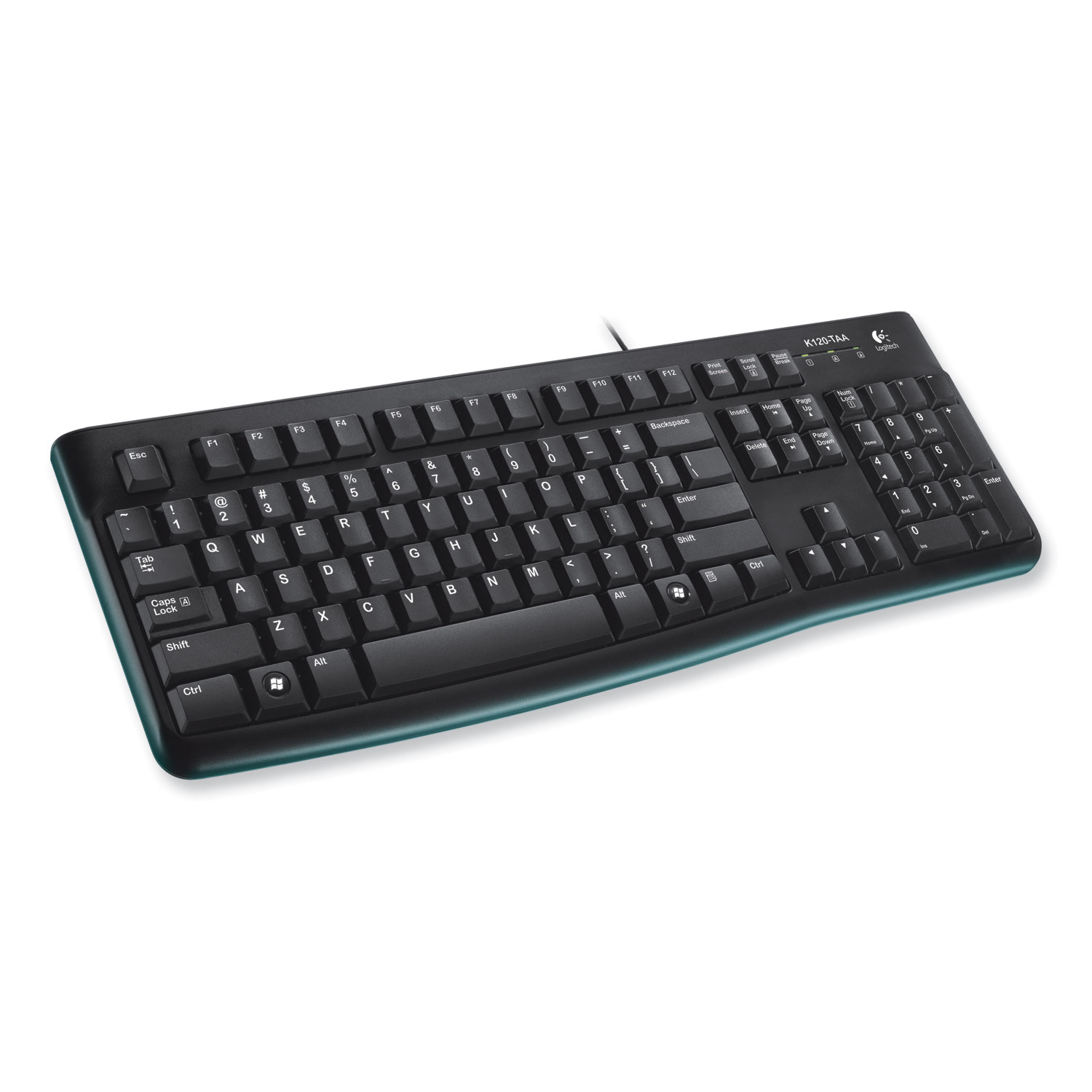 Logitech K120 Ergonomic Desktop Wired Keyboard, USB, Black (920002478) - image 4 of 5