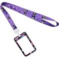 thumbnail image 2 of Lanyard with ID Holder,Cute Lanyards for ID Badges for Women and Man,Badge Holder Lanyard for Keys,Kawaii Lanyard,Anime Lanyard,Purple Lanyard with ID, 2 of 4