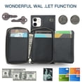 thumbnail image 5 of Funda tipo cartera para iPhone 11 con tarjetero y correa para el hombro para mujer, 5 of 5