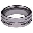 thumbnail image 4 of Howling Wolf on Moon Tungsten Carbide Ring, 4 of 9