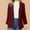 Wine, variant on Idoravan Cardigans for Women Spring Women Business Attire Solid Color Long Sleeve Cardigan Top Jacket Coat