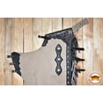 thumbnail image 2 of Hilason Western Bull Riding Chinks Chaps Adult Pro Rodeo Bronc Leather Tan, 2 of 4