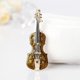 thumbnail image 2 of Violin Brooch Fashion Musical Instrument Alloy Brooch Mini Violin Vintage Exquisite Breastpin Miniature GiftBrown, 2 of 4