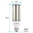 thumbnail image 3 of Luxrite 36W/54W/63W LED Corn Light Bulb, 175W HID Equivalent, 3 Color Selectable, Up to 9300 Lumens, E39 Base 2-Pack, 3 of 7