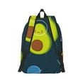 thumbnail image 3 of Balery Avocado in Space Vintage Canvas Backpack for Men and Women - Large Capacity, Durable Travel Laptop Bag for School, Work, Hiking, and Outdoor Activities, 3 of 7