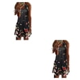 thumbnail image 2 of Vestido Corto Informal Qarigey con Estampado Floral Bohemio para Mujeres Halter Ropa de Verano, 2 of 6