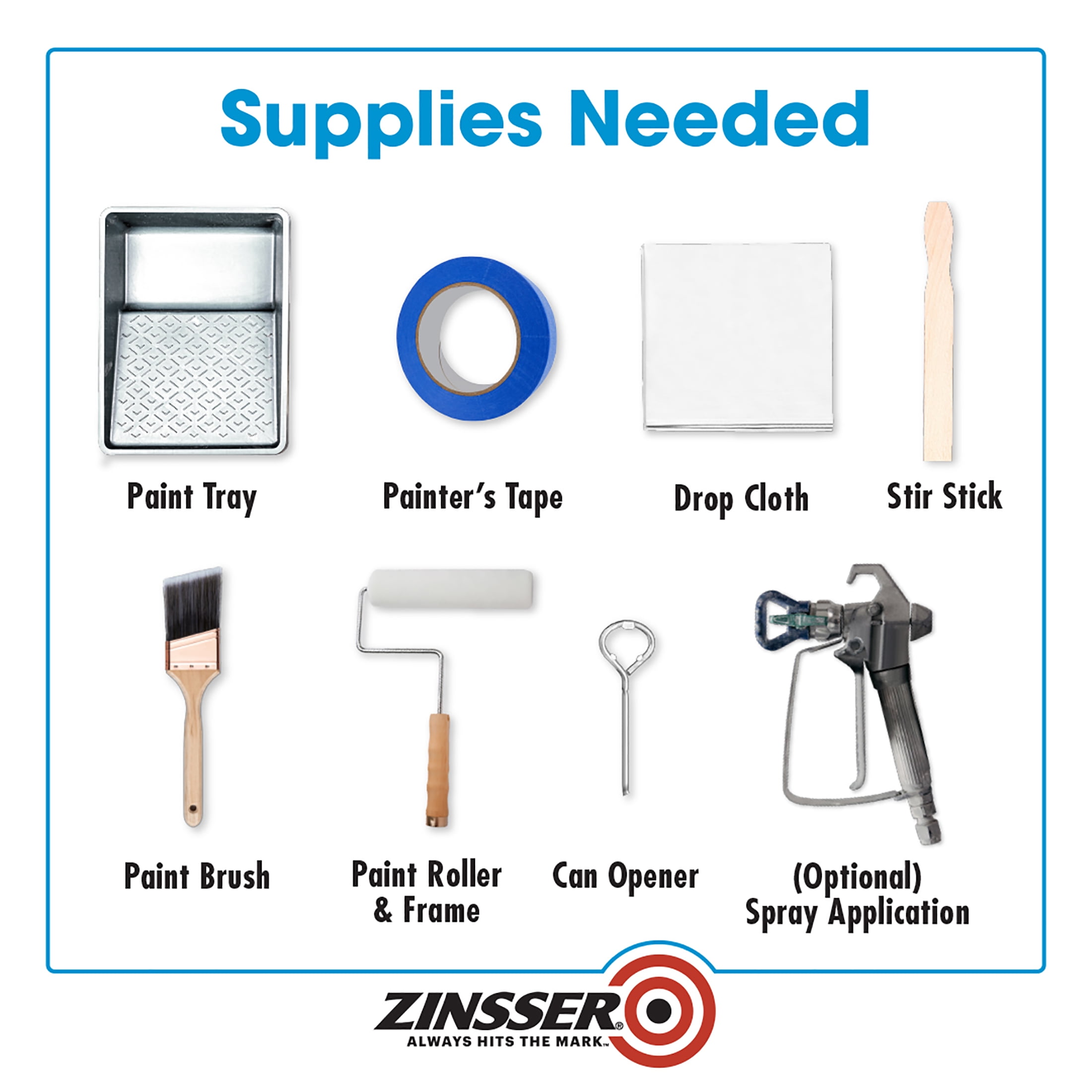 White, Zinsser Bulls Eye 1-2-3 Primer for All Surfaces Flat, 5 Gallon