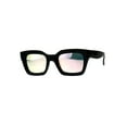 thumbnail image 2 of Womens Mod Thick Horn Rim Mirror Lens Plastic Boyfriend Sunglasses Black Pink, 2 of 4