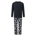 thumbnail image 4 of RUINIXCW Family Matching Halloween Ghost Pajama Set Black Long Sleeve Sleepwear with Pants for Trick or Treat Party Holiday Photos, 4 of 6