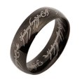thumbnail image 1 of Electronicheart 6mm Women Mens Letters Printed Ring Titanium Steel Ring Turning Unisex Jewelry, 1 of 1