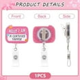 thumbnail image 4 of Funny Nurse Badge Reel Pink Cute Badge Reel with Clip Nursing Retractable Hello I Am a Certified Yapper Card Holder for Nurses Social Worker, 4 of 7