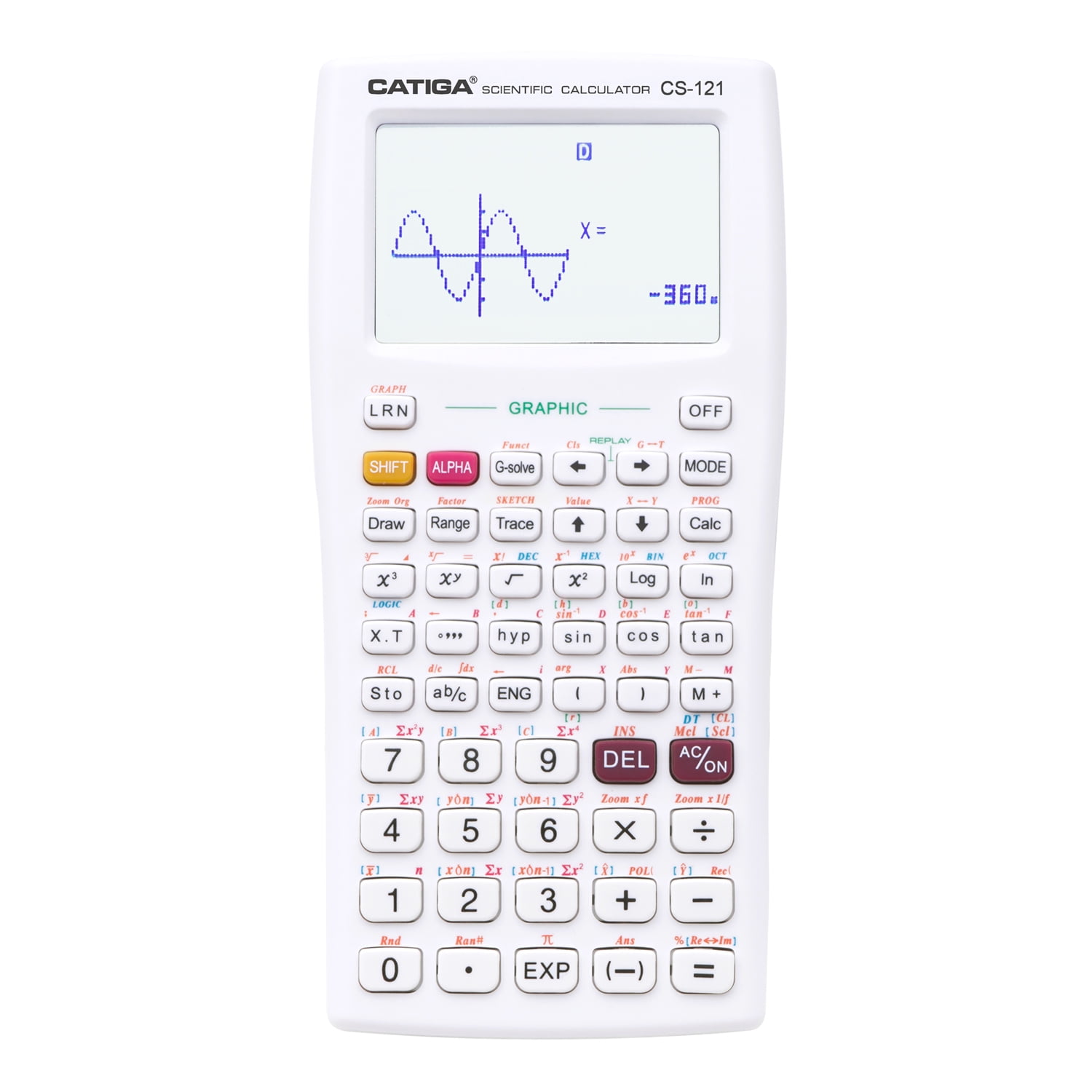 CATIGA CS-121 Scientific Calculator with Graphic Functions Multiple Modes with Intuitive Interface High School or College Perfect for Beginner and Advanced Courses 