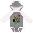 thumbnail image 3 of Inktastic Santa is Promoting Me to Big Sister Green Plaid Tree Girls Long Sleeve Baby Bodysuit, 3 of 5